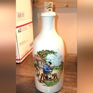 Royal Schwabap Hand Decorated Plate “The Wooden Shoe Maker” Collectors bottle